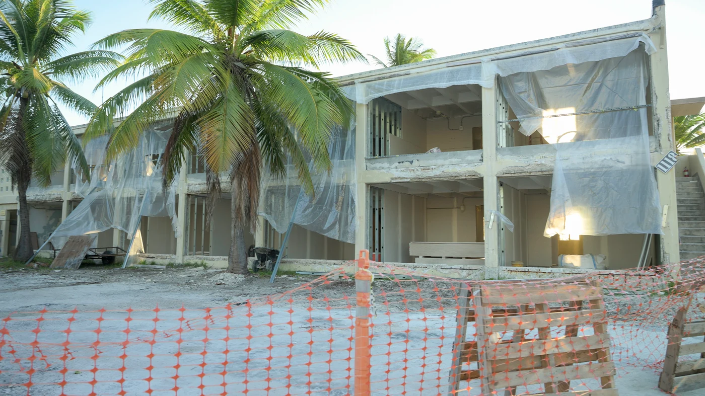 Wake Island Building 1118 exterior renovation and painting